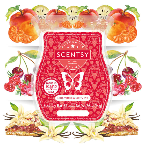 Scentsy Bar - Red, White & Berry Pie